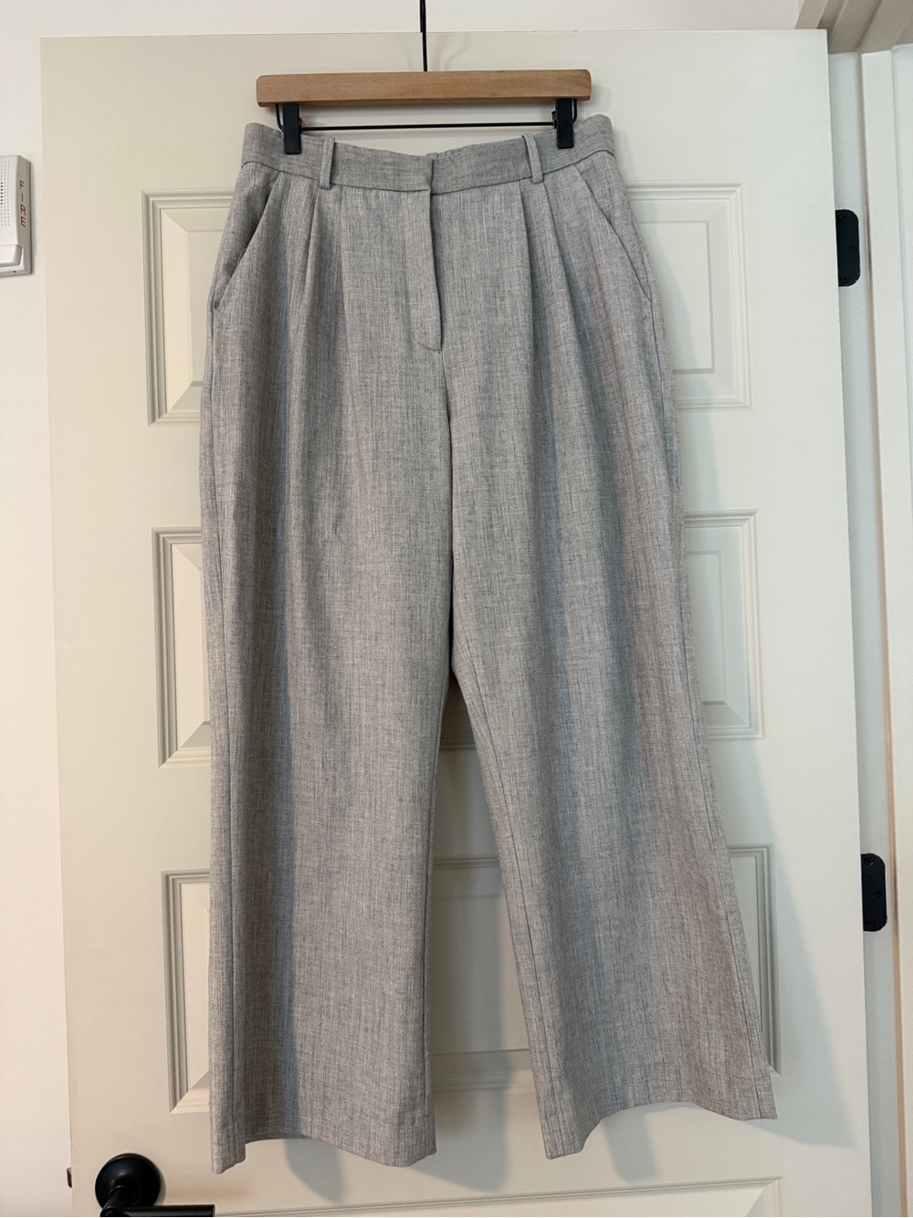 Abercrombie & Fitch Light Gray Wide Leg Pants